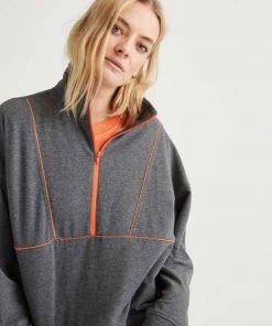 RicherPoorer Terry Mockneck Sweatshirt - Grey Clothing