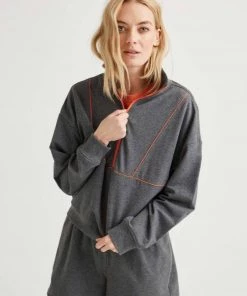 RicherPoorer Terry Mockneck Sweatshirt - Grey Clothing