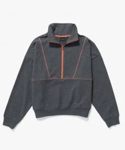 RicherPoorer Terry Mockneck Sweatshirt - Grey Clothing 13 RicherPoorer Terry Mockneck Sweatshirt - Grey Clothing