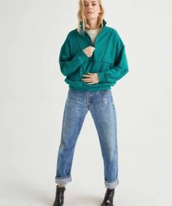 RicherPoorer Terry Mockneck Sweatshirt - Everglade