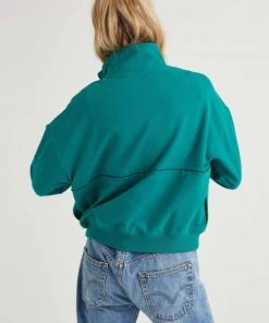 RicherPoorer Terry Mockneck Sweatshirt - Everglade 10 RicherPoorer Terry Mockneck Sweatshirt - Everglade