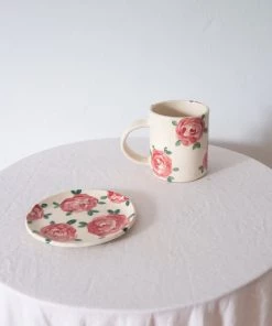 Erika Christine Ceramics Home & Gift Red Rose Catchall Plate