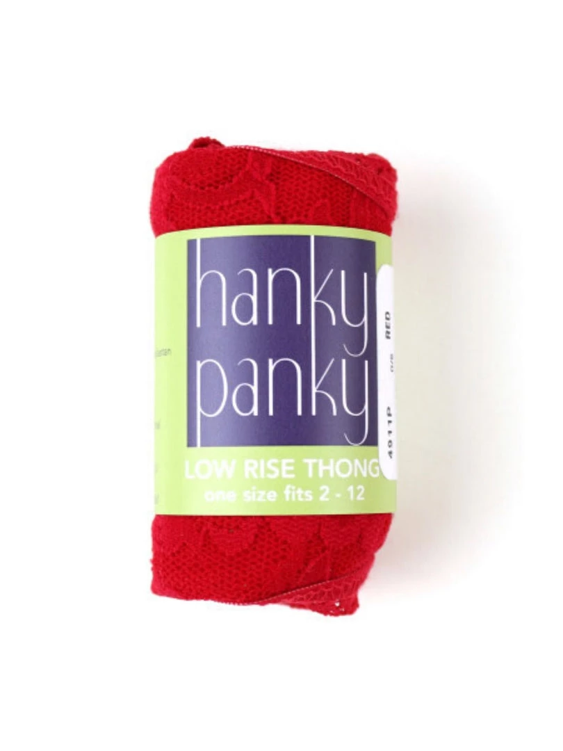 Hanky Panky Low Rise Thong - Red Clothing 3 Hanky Panky Low Rise Thong - Red Clothing