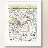 A.B. Newton Area Map Art Print - Nashville