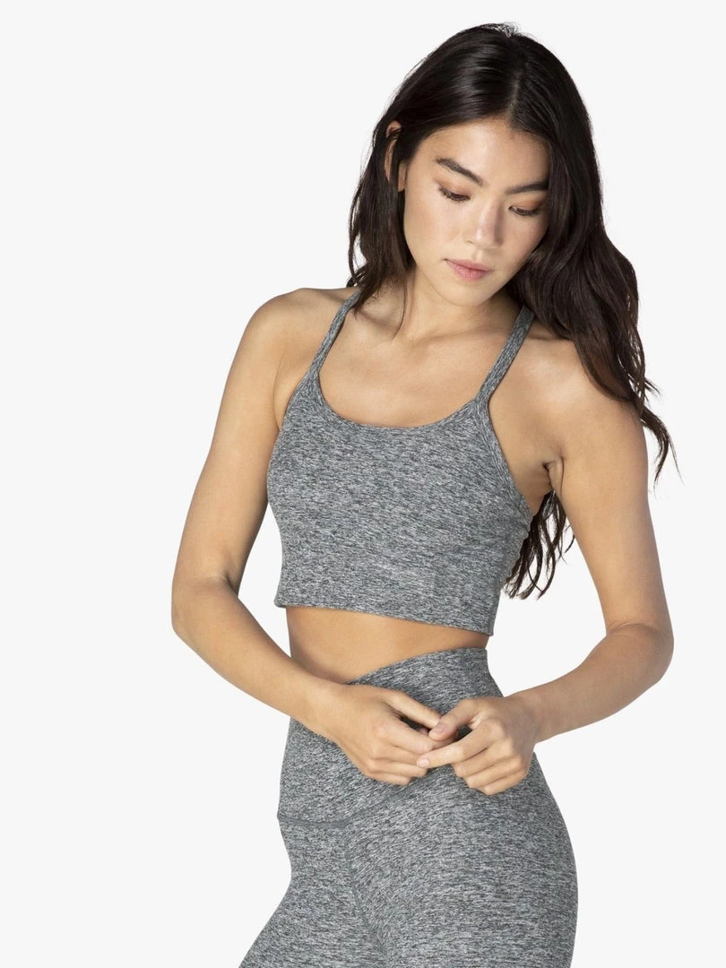 Beyond Yoga Spacedye Slim Racerback Cropped Tank - Black/White 3 Beyond Yoga Spacedye Slim Racerback Cropped Tank - Black/White