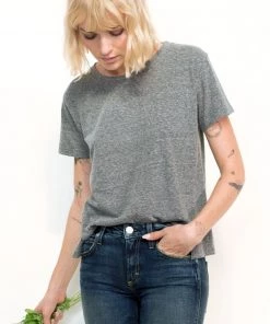 AMO Twist Tee - Heather Grey Clothing