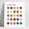 Lunch City Studio Home & Gift Austin Color Palette Print