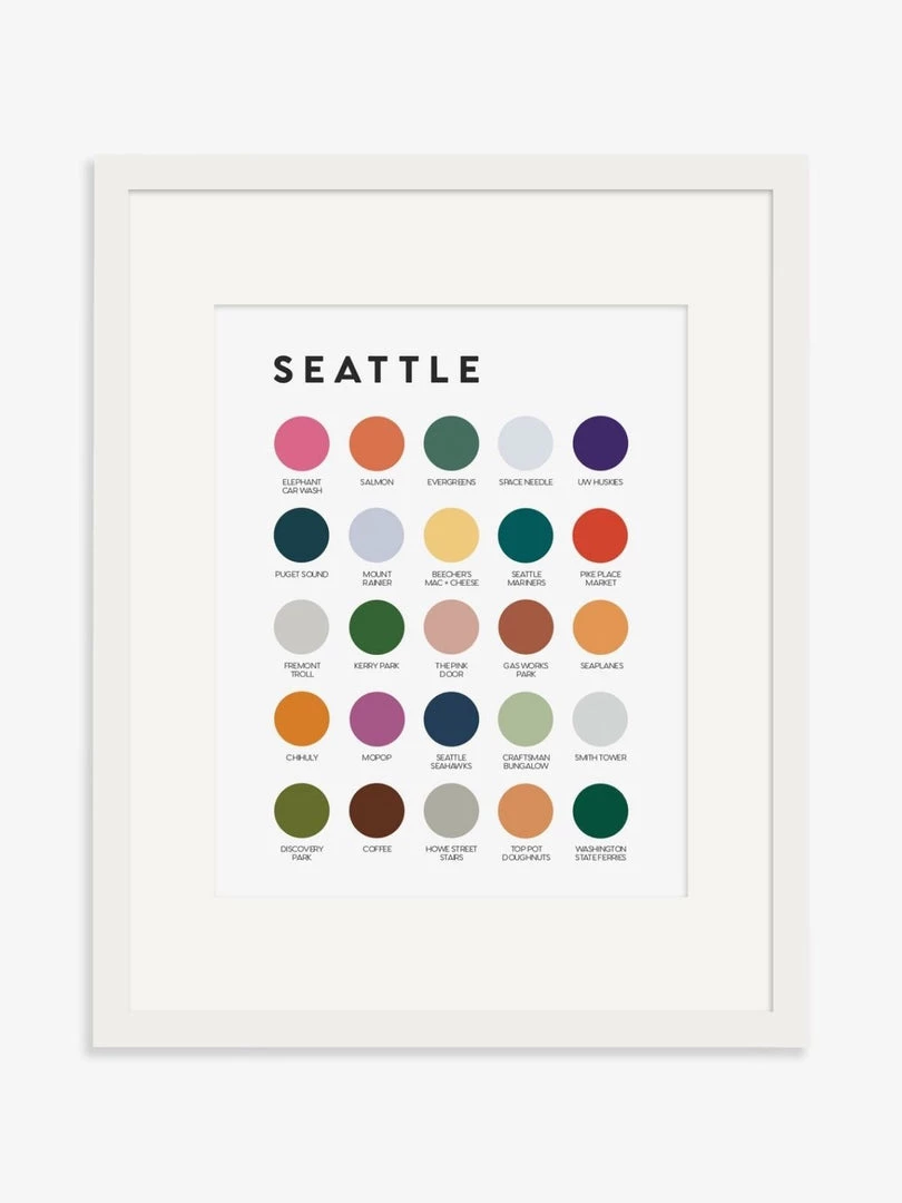 Lunch City Studio Seattle Color Palette Print Home & Gift 3 Lunch City Studio Seattle Color Palette Print Home & Gift
