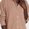 Donni Sweater Button Down - Camel