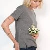 AMO Twist Tee - Heather Grey Clothing 1 AMO Twist Tee - Heather Grey Clothing
