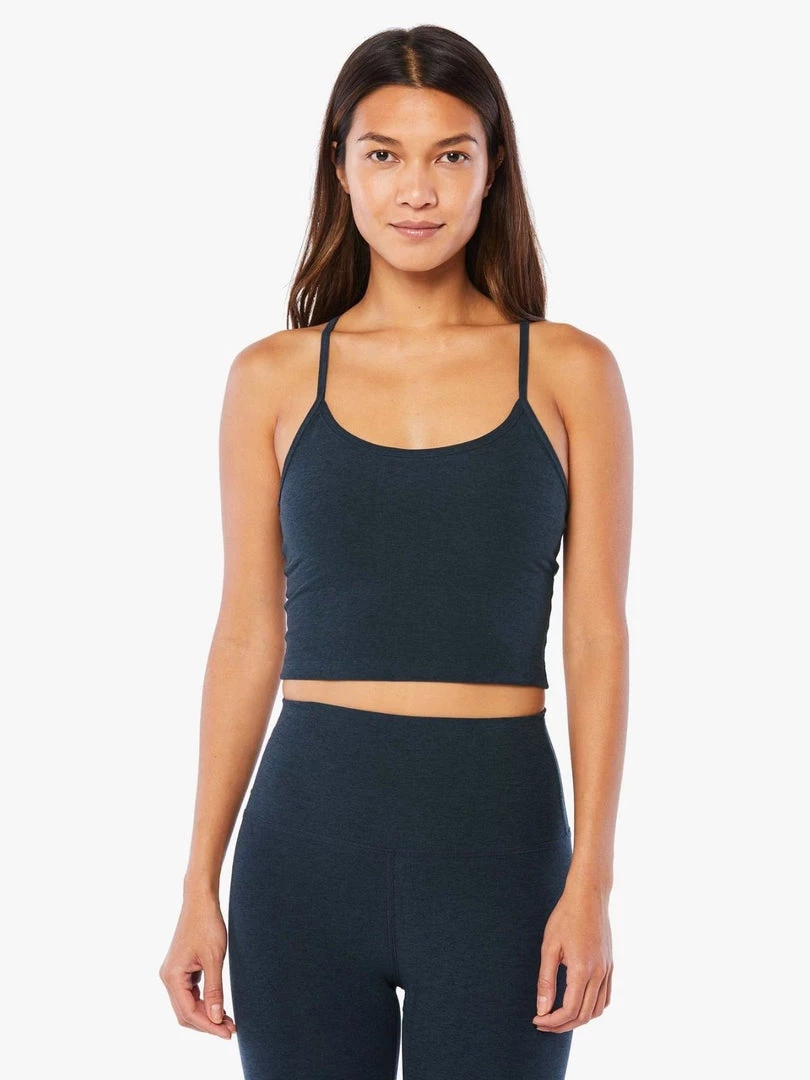 Beyond Yoga Spacedye Slim Racerback Cropped Tank - Navy 3 Beyond Yoga Spacedye Slim Racerback Cropped Tank - Navy
