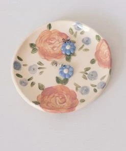 Erika Christine Ceramics Mauve Meadow Catchall Plate Home & Gift