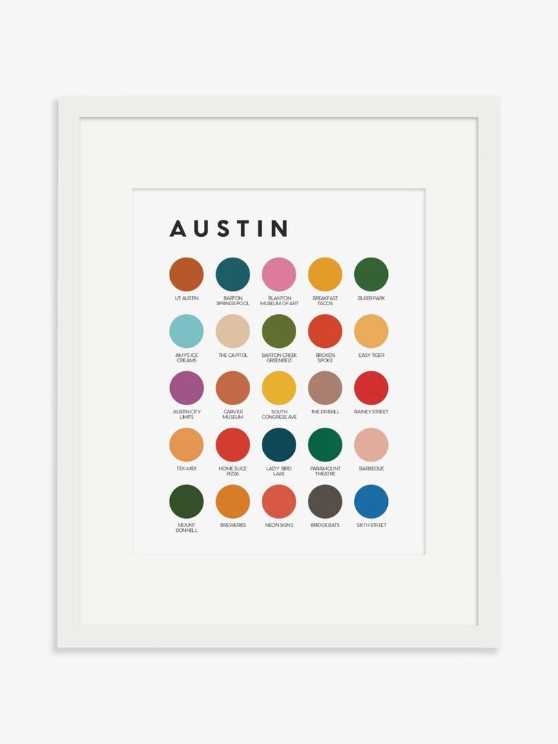 Lunch City Studio Home & Gift Austin Color Palette Print 4 Lunch City Studio Home & Gift Austin Color Palette Print