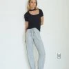 LNA Core Ribbed Jogger - Heather Grey 1 LNA Core Ribbed Jogger - Heather Grey
