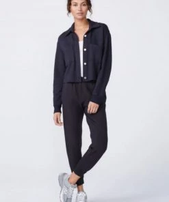 Monrow Cropped Trucker Jacket - Faded Black 11 Monrow Cropped Trucker Jacket - Faded Black