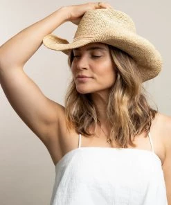 Hat Attack Raffia Crochet Cowboy