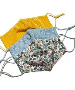 Lele Sadoughi Set Of 3 Face Masks - Golden Flower Accessories