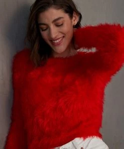 Autumn Cashmere Fluffy "Shrunken" Crew