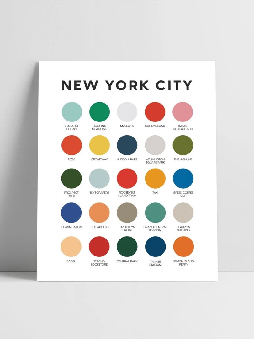 Lunch City Studio New York City Color Palette Print Home & Gift 3 Lunch City Studio New York City Color Palette Print Home & Gift