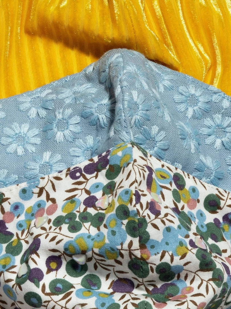 Lele Sadoughi Set Of 3 Face Masks - Golden Flower Accessories 5 Lele Sadoughi Set Of 3 Face Masks - Golden Flower Accessories