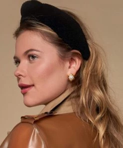 Lele Sadoughi Knotted Headband - Black Teddy Accessories