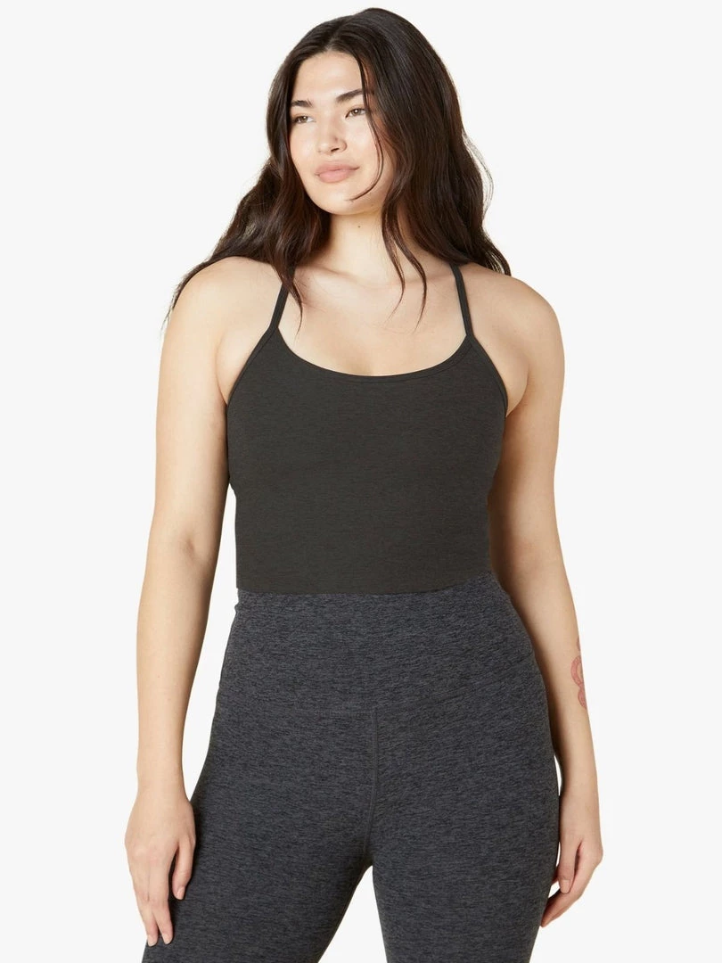 Beyond Yoga Spacedye Slim Racerback Cropped Tank - Black Clothing 3 Beyond Yoga Spacedye Slim Racerback Cropped Tank - Black Clothing
