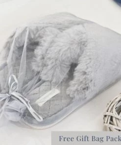 Driftwoo Cross Band Fluffy Slippers - Grey Accessories