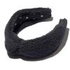 Lele Sadoughi Knotted Headband - Black Teddy Accessories