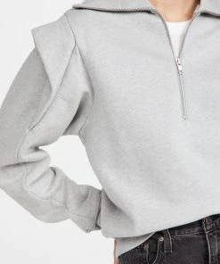 Frame Sporty Zip Sweatshirt Gris Heather