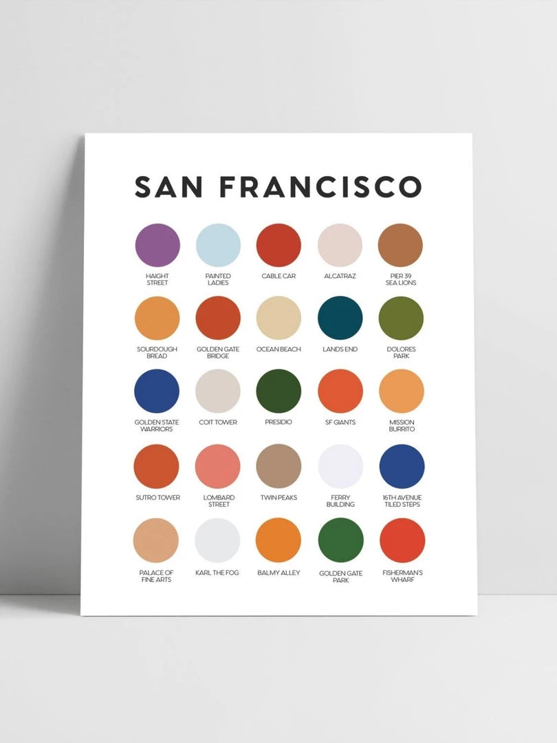 Lunch City Studio San Francisco Color Palette Print 5 Lunch City Studio San Francisco Color Palette Print