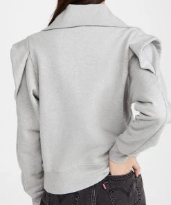 Frame Sporty Zip Sweatshirt Gris Heather