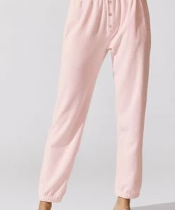 Donni Terry Henley Sweatpant- Peony