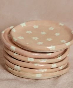 Erika Christine Ceramics Home & Gift Peach Petunia Catchall Plate