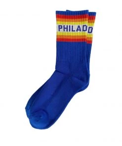 South Fellini Philadelphia Sunrise Blue Socks Clothing