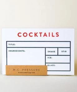 M.C. Pressure Home & Gift Cocktail Recipe Card