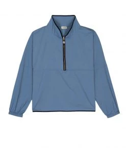 Donni Nylon 1/2 Zip - Denim