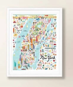 A.B. Newton Area Map Art Print - NYC Home & Gift