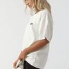 Joah Brown Oversized Crew Tee - Off White Clothing