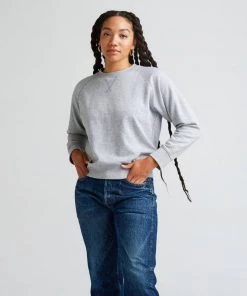 RicherPoorer Clothing Recycled Crew Sweatshirt - Heather Grey