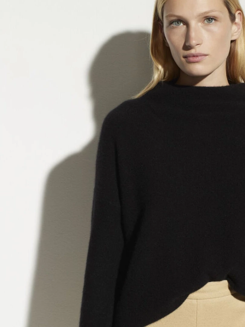 Vince Boiled Cashmere Funnel Neck Pullover Clothing 3 Vince Boiled Cashmere Funnel Neck Pullover Clothing