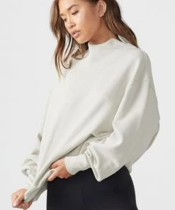 Joah Brown Oversized Turtleneck Sweatshirt Clothing