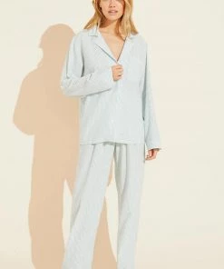 Eberjey Clothing Nautico Striped Long PJ Set
