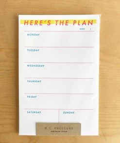 M.C. Pressure Here's The Plan Notepad