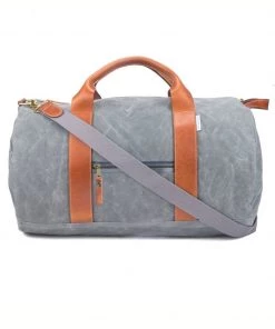 Boarding Pass Voyager Waxed Weekender Bag - Charcoal Grey