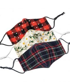 Lele Sadoughi Set Of 3 Aspen Lodge Face Masks