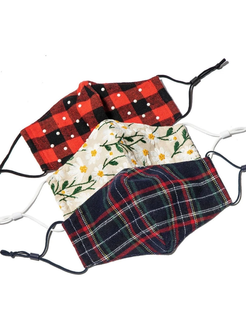 Lele Sadoughi Set Of 3 Aspen Lodge Face Masks 3 Lele Sadoughi Set Of 3 Aspen Lodge Face Masks