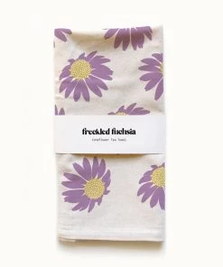 Freckled Fuschia Coneflower Tea Towel