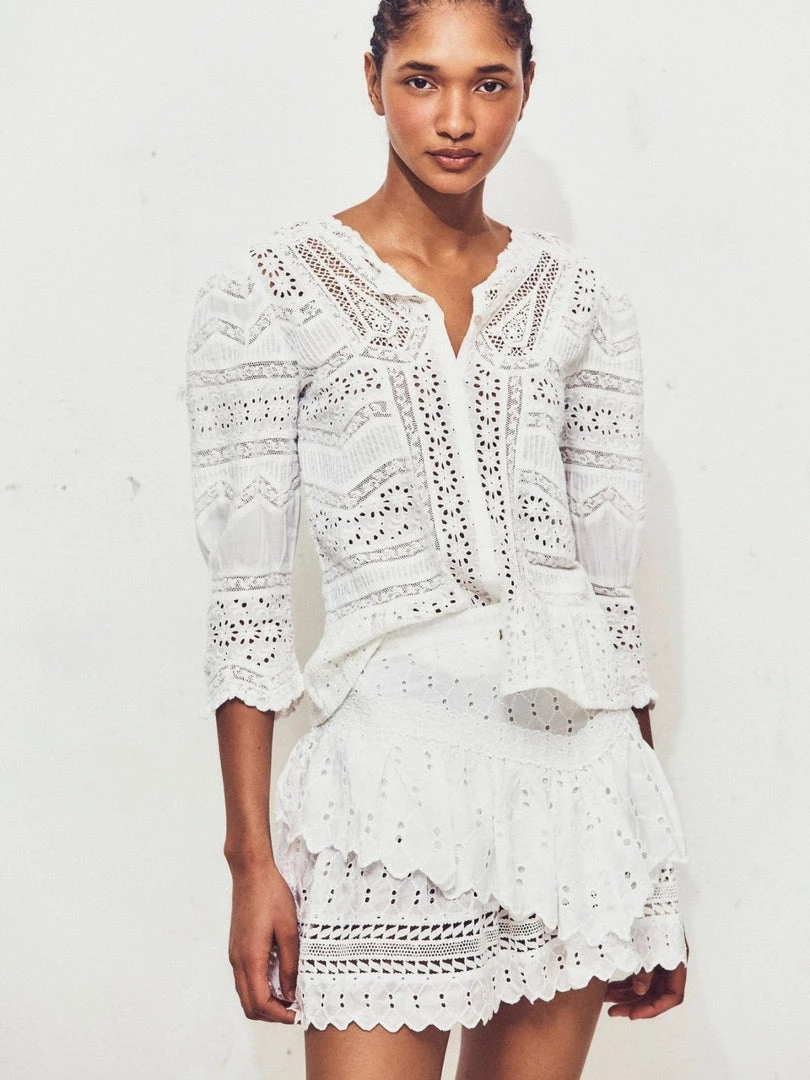 LoveShackFancy Clothing Draper Blouse 7 LoveShackFancy Clothing Draper Blouse