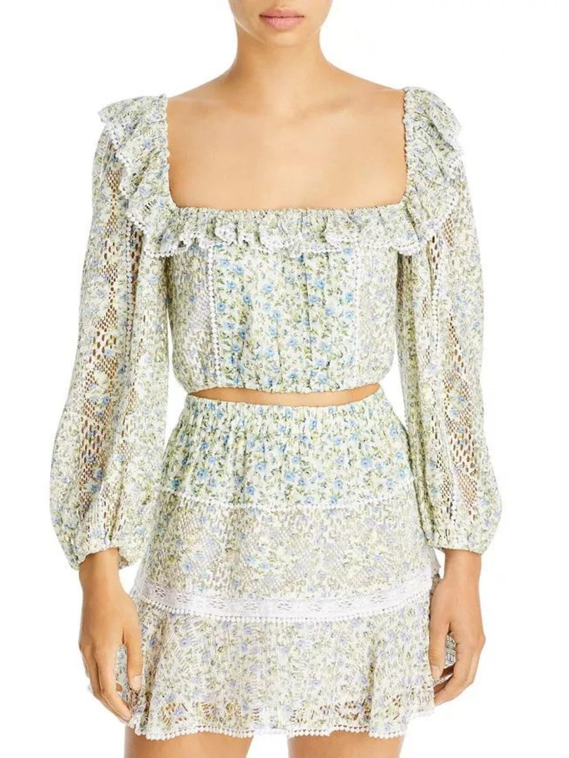 LoveShackFancy Diamond Skirt-White Garden Stream Clothing 3 LoveShackFancy Diamond Skirt-White Garden Stream Clothing