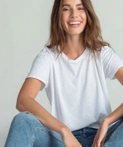 The Perfect White Tee Clothing Harley Boxy Crew - White